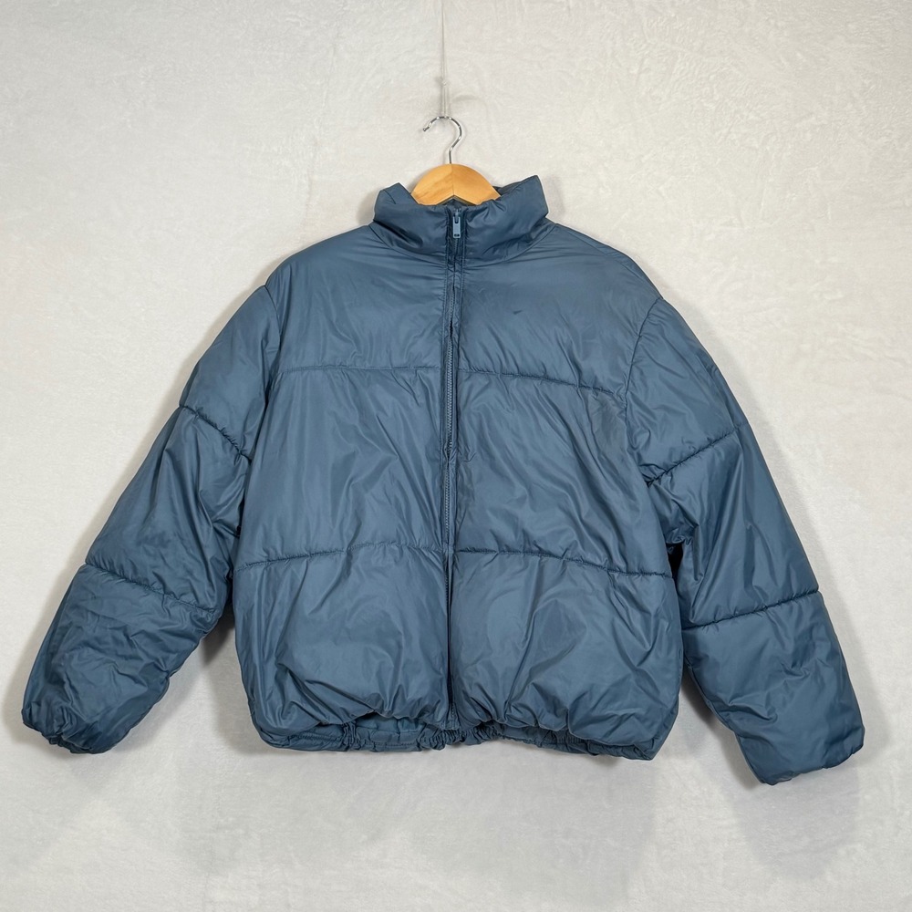 A New Day Slate Blue Water Resistant Puffer Jacket Medium